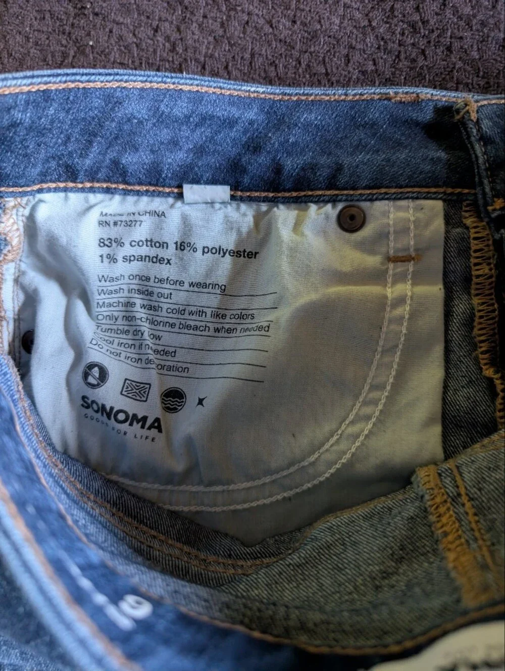 Sonoma Dark Blue Denim Star Shorts Size 6 EUC - Picture 3 of 4
